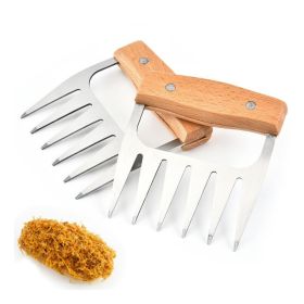 Set of 2 Bear Claw Pulled Meat Shredder Claws Stainless Steel Barbecue Forks for Shredding Handling & Carving Brisket Shredder for Pulling Liftin
