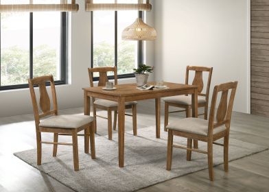 Kayee Weathered Oak Finish 5PC Pack Dining Set
