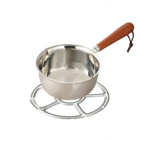 Cooking Tools Mini Hot Milk Oil Pot Butter Warmer Skillet (Type: 500ml With Rack, Color: As pic show)